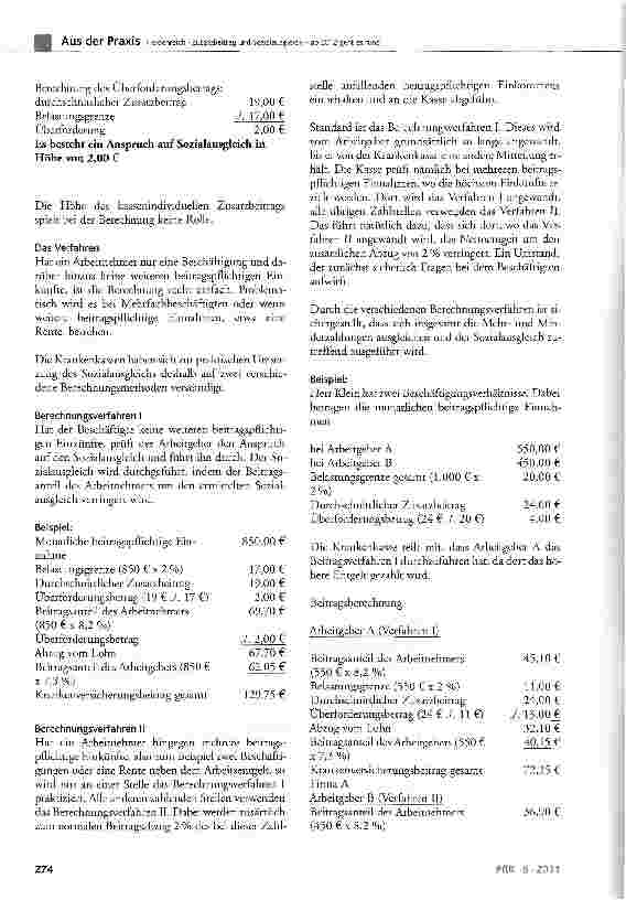 Vorschauseite 4: Zusatzbeitrag und Sozialausgleich ab 2012 geht es rund