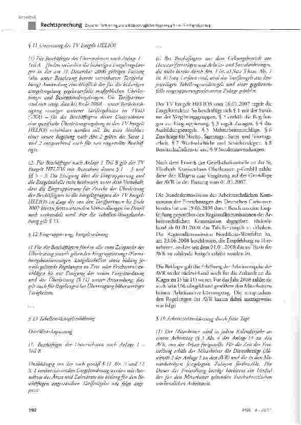 Vorschauseite 4: Zwischen Tarifvertrag und arbeitsvertraglicher Regelung gilt das Günstigkeitsprinzip