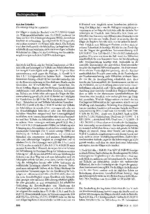 Vorschauseite 3: Kosten für Gleitsichtbrille als unabweisbarer, Laufender, nicht nur einmaliger Mehrbedarf