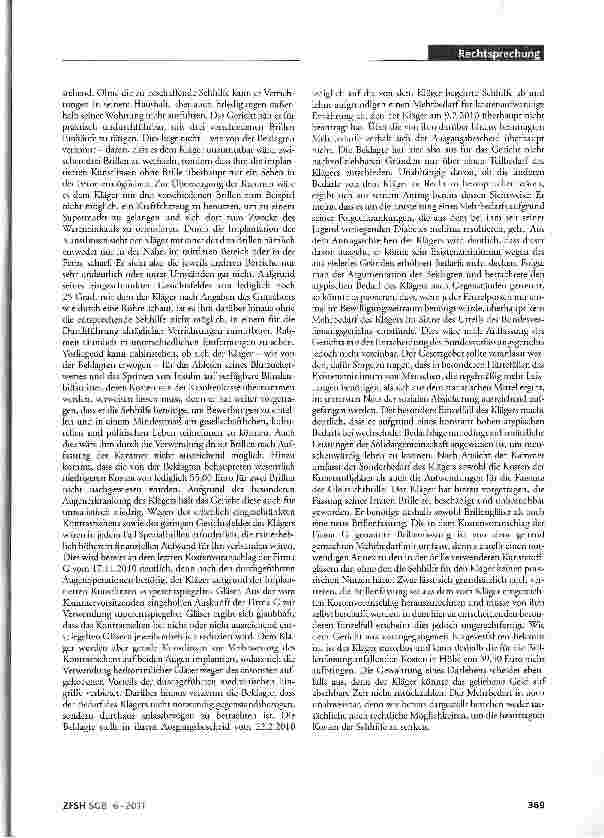 Vorschauseite 6: Kosten für Gleitsichtbrille als unabweisbarer, Laufender, nicht nur einmaliger Mehrbedarf
