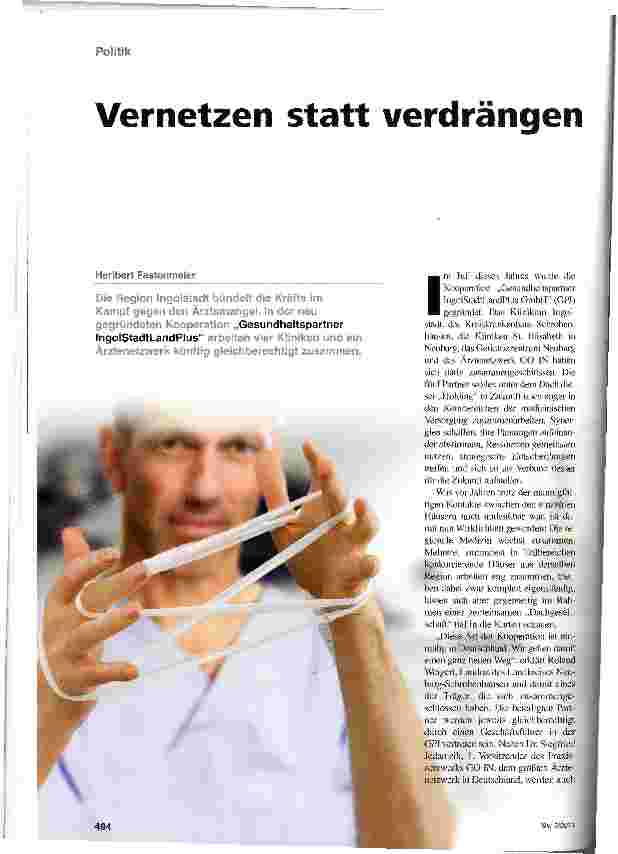 Vorschauseite 1: Vernetzen statt verdrängen