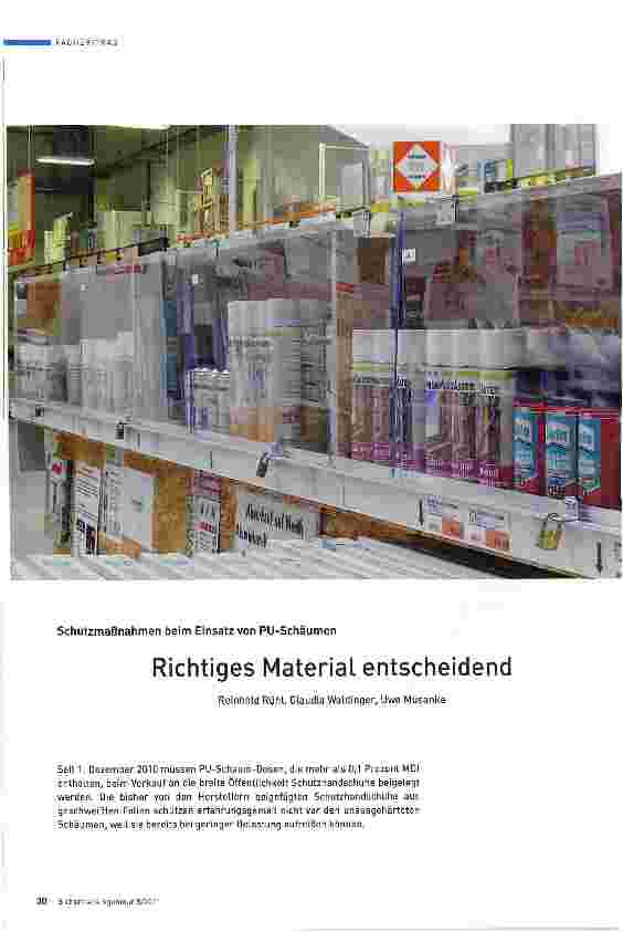 Vorschauseite 1: Richtiges Material entscheidend