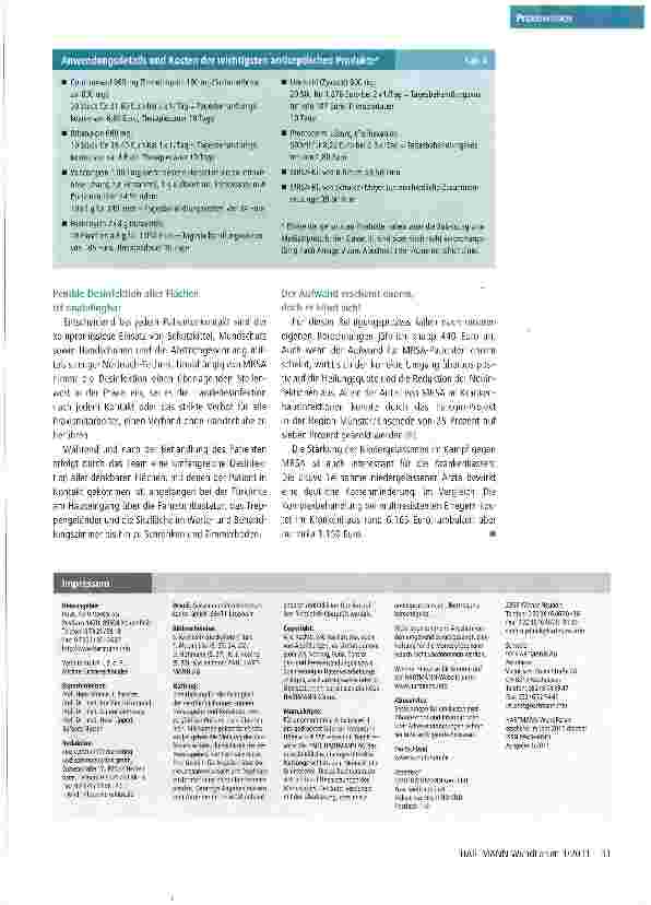 Vorschauseite 4: MRSA: Multiresistente Bakterien auch ambulant richtig bekämpfen