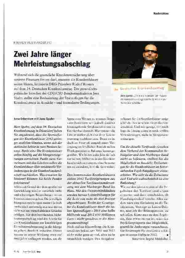 Vorschauseite 1: Zwei Jahre länger Mehrleistungsabschlag