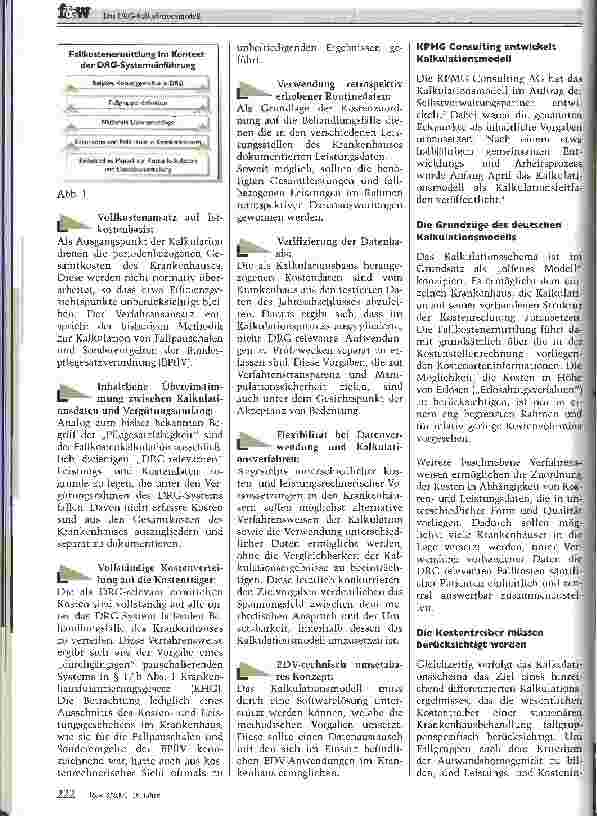 Vorschauseite 2: Das DRG-Kalkulationsmodell