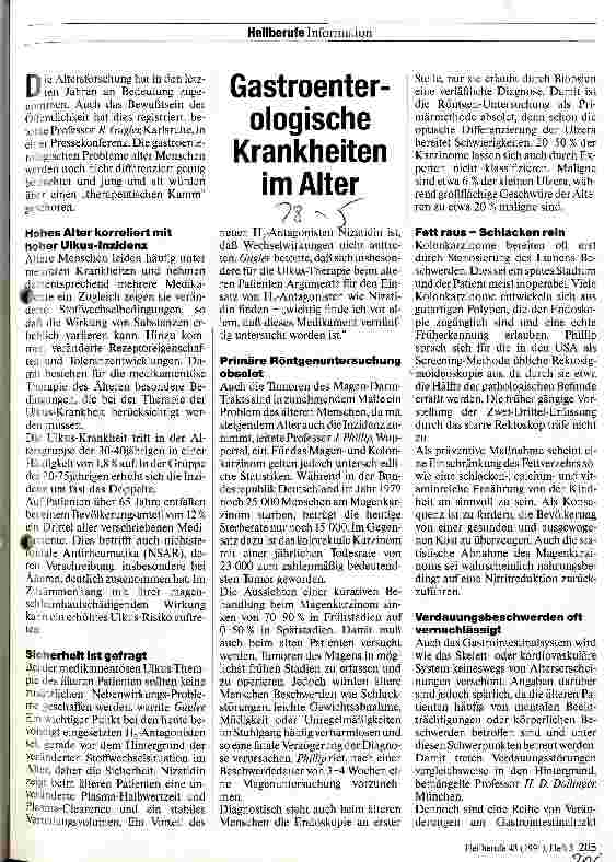 Vorschauseite 1: Gastroenterologische Krankheiten im Alter