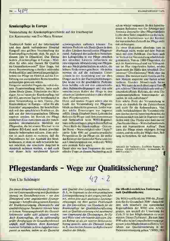 Vorschauseite 4: EDV für die Pflege? Angebote auf der Interhospital 91
