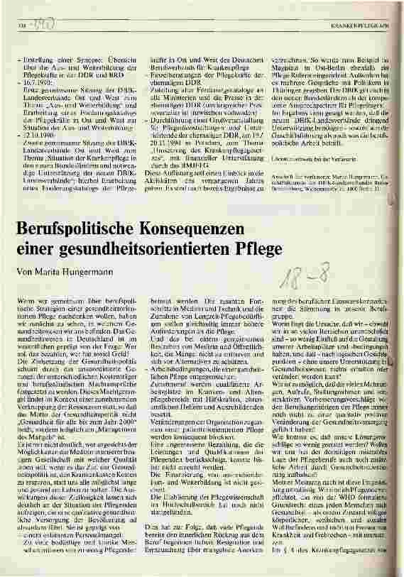 Vorschauseite 2: Entwicklung der neuen DBfK-Landesverbände