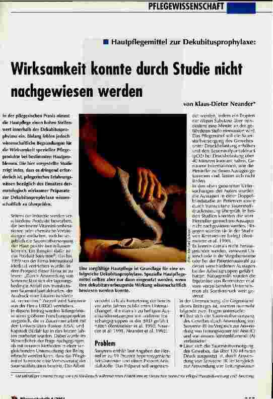 Vorschauseite 1: Wirksamkeit konnte durch Studie nicht nachgewiesen werden