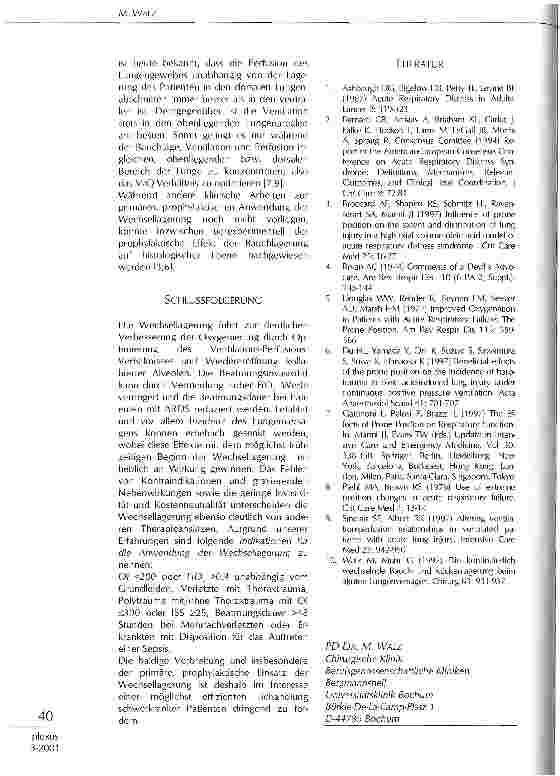 Vorschauseite 6: Die wechselnde Bauchund Rückenlagerung zur Behandlung und Prävention des Lungenversagens