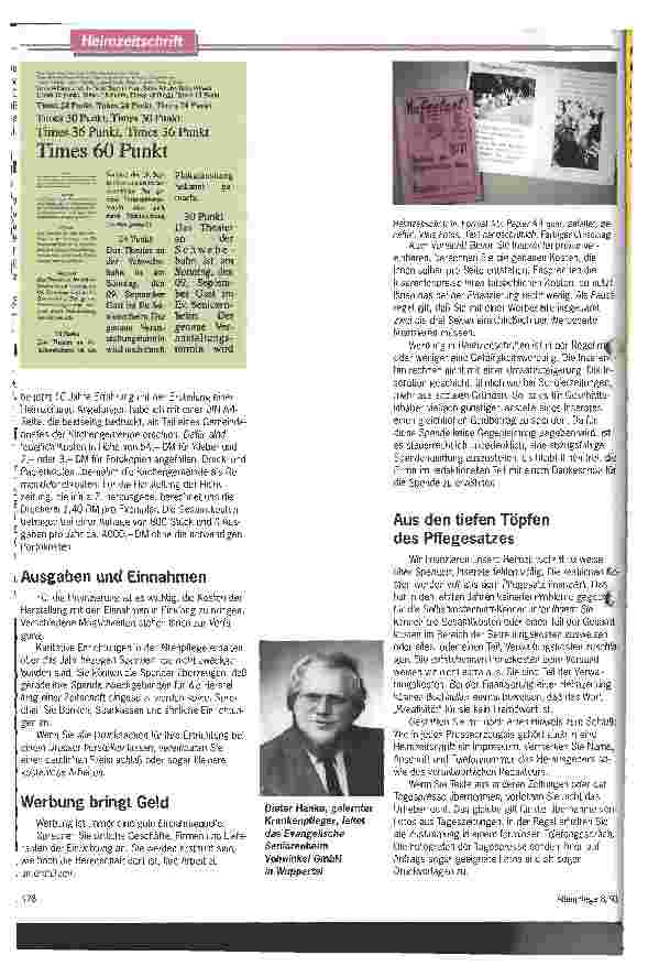 Vorschauseite 6: Die Heimzeitung darf keine Jubelpresse sein Konzeption und Herstellung einer Informationsschrift für Heimbewohner