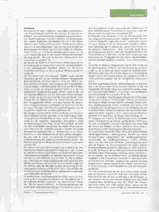 Vorschauseite 2: „Therapeutisches Klettern verbessert die Grafomotorik? Auswirkungen des therapeutischen Kletterns auf die grafomotorische Kompetenz von Kindern im Alter zwischen 5 und 12 Jahren