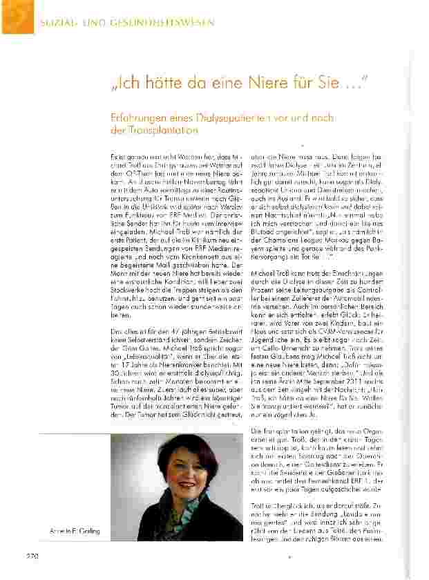 Vorschauseite 1: Ich hätte da eine Niere für Sie
