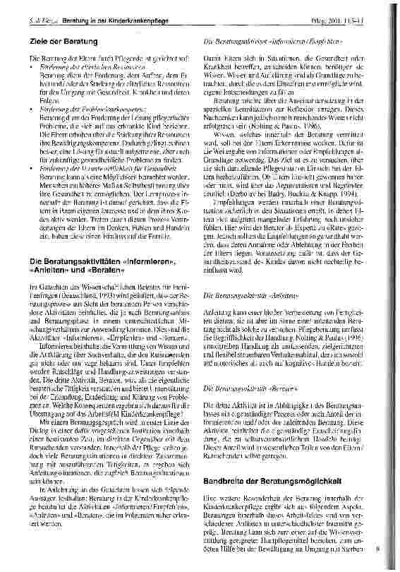 Vorschauseite 4: Beratung in der Kinderkrankenpflege