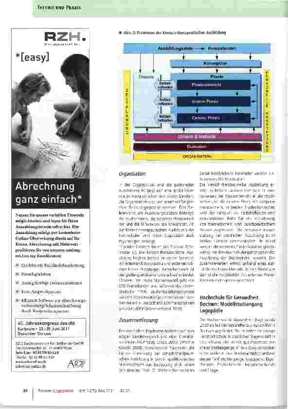 Vorschauseite 3: Standards für die klinischtherapeutische Ausbildung