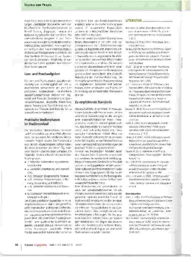 Vorschauseite 5: Standards für die klinischtherapeutische Ausbildung