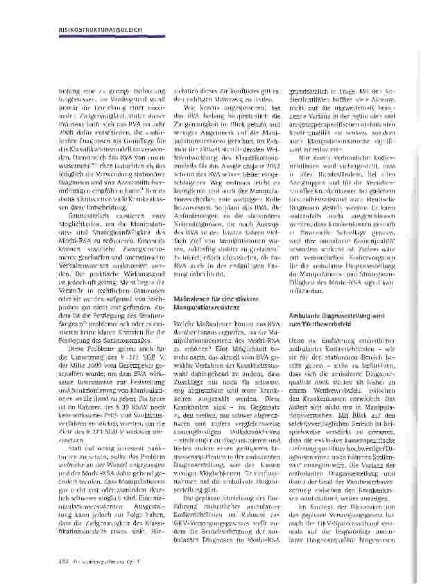 Vorschauseite 3: Ist weniger manchmal mehr? Reflektionen zur Debatte um die Reform des Morbi-RSA