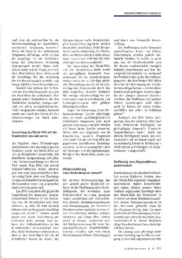 Vorschauseite 4: Ist weniger manchmal mehr? Reflektionen zur Debatte um die Reform des Morbi-RSA
