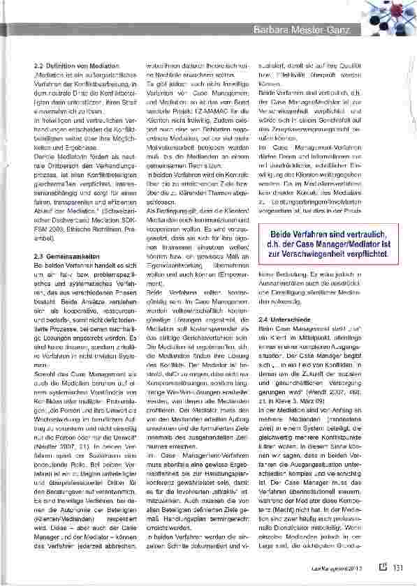 Vorschauseite 2: Case Management und Mediation