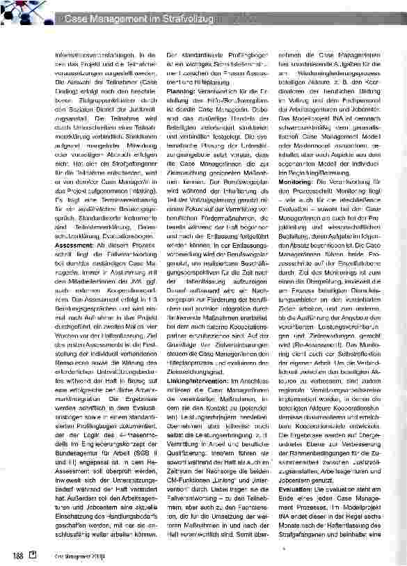 Vorschauseite 2: Case Management im Strafvollzug