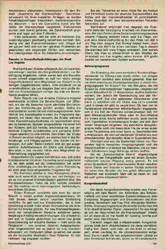 Vorschauseite 4: Bericht vom 17. Kongreß des ICN in Los Angeles USA