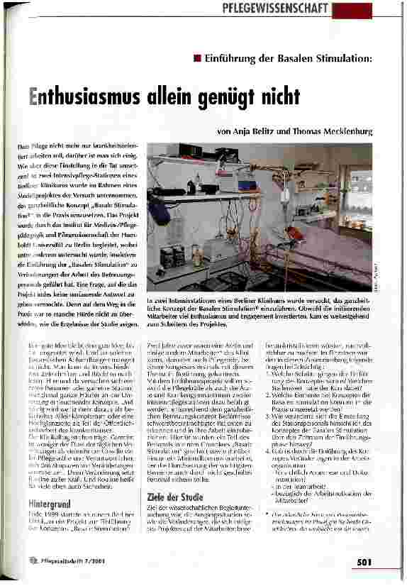 Vorschauseite 1: Enthusiasmus allein genügt nicht