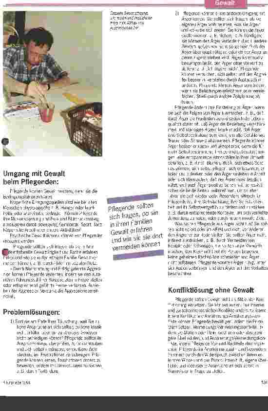 Vorschauseite 3: Geklärte Bedingungen mindern Gewalt Über den konstruktiven Umgang mit der Aggression in der Altenpflege