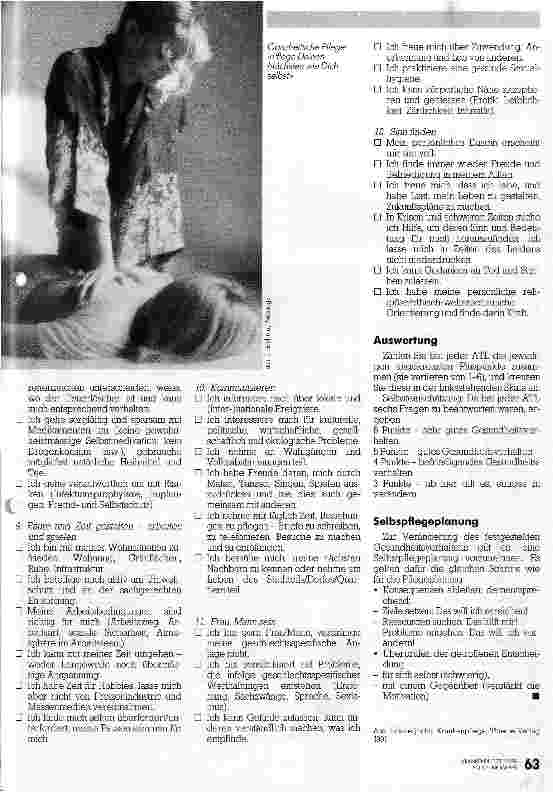 Vorschauseite 2: Schätzen Sie Ihre Gesundheit selber ein!