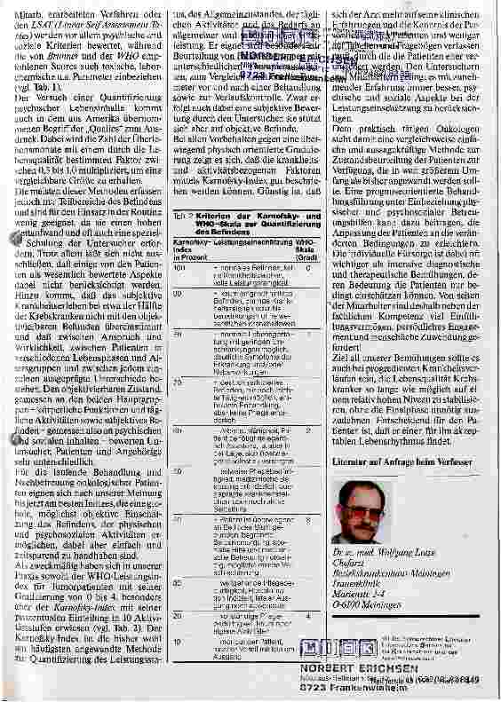 Vorschauseite 2: Zur Beurteilung der Lebensqualität bei Tumorpatienten