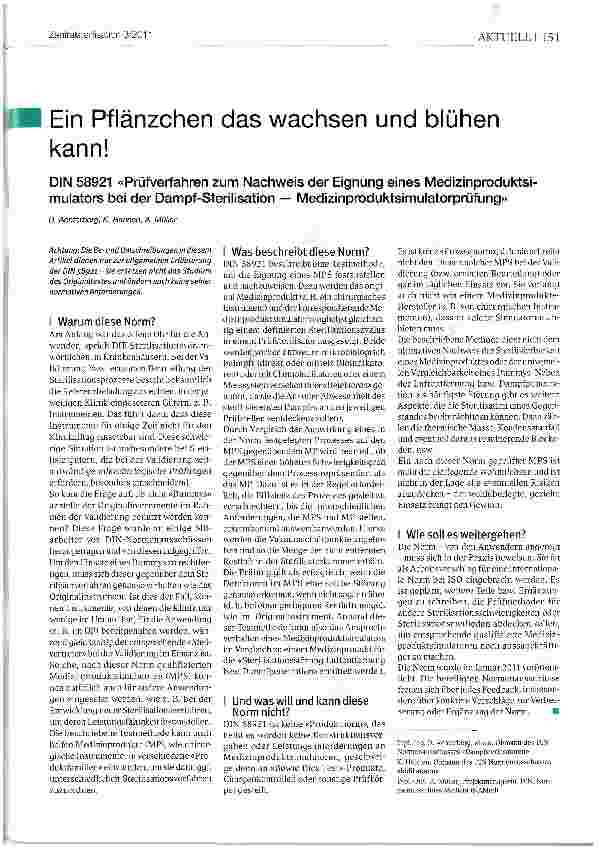 Vorschauseite 1: Ein Pflänzchen das wachsen und blühen kann!