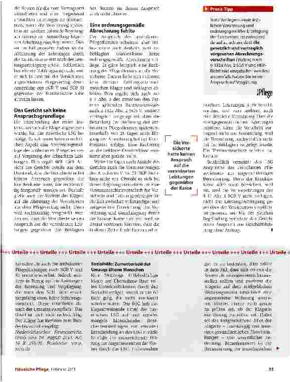Vorschauseite 2: Urteil: Keine Kostenübernahme bei Nichteinhaltung von AbrechnungsvorschriftenVorschriften der Abrechnung einhalten