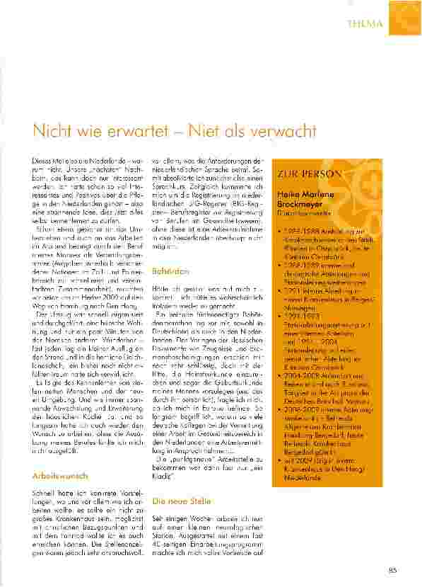 Vorschauseite 1: Nicht wie erwartet - Niet als verwacht
