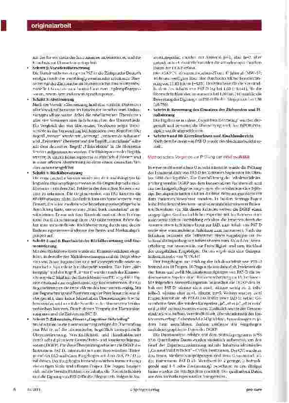 Vorschauseite 4: Übersetzung, Anpassung und Prüfung der Inhaltsvalidität des Instruments „Perineales Assessment Tool (PAT)