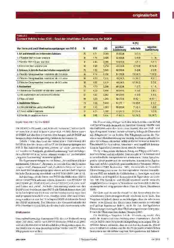 Vorschauseite 5: Übersetzung, Anpassung und Prüfung der Inhaltsvalidität des Instruments „Perineales Assessment Tool (PAT)