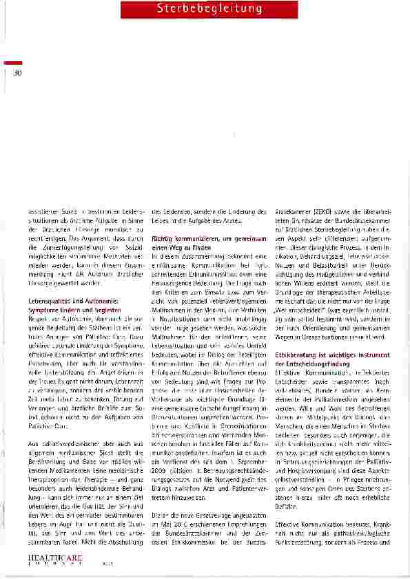 Vorschauseite 3: Unsere Aufgabe ist die Linderung von Leid und die Suizidprävention