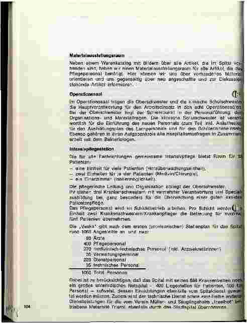 Vorschauseite 3: Organisation des Pflegedienstes in Zürich-Triemli