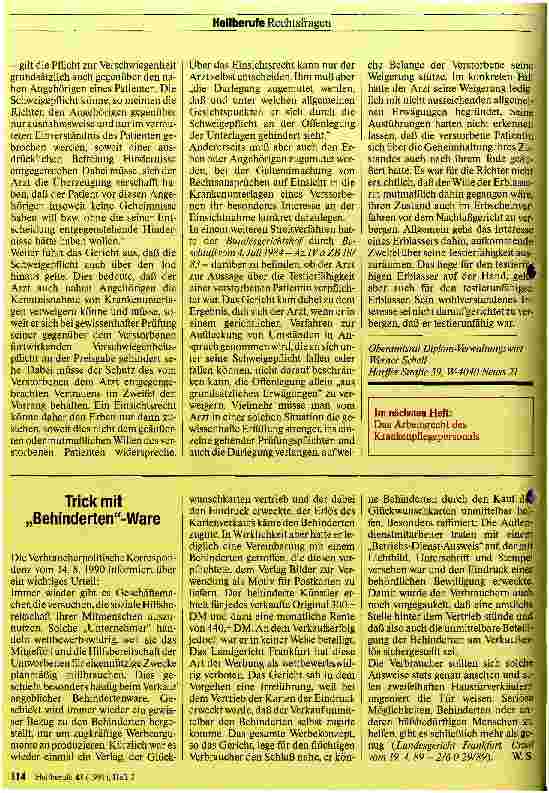 Vorschauseite 3: Die Schweigepflicht im Spiegel der Rechtsprechung