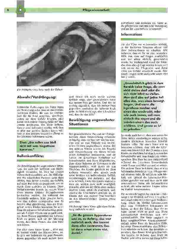 Vorschauseite 3: FrühgeboreneDas Erleben von Vätern in den ersten Tagen nach der Geburt