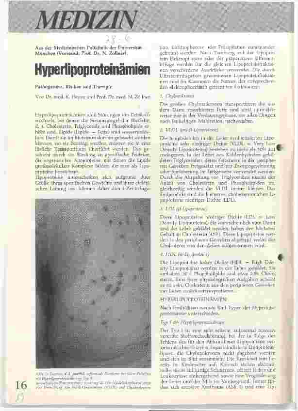 Vorschauseite 1: Hyperlipoproteinämien