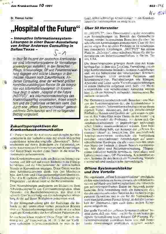 Vorschauseite 1: Hospital of the Future