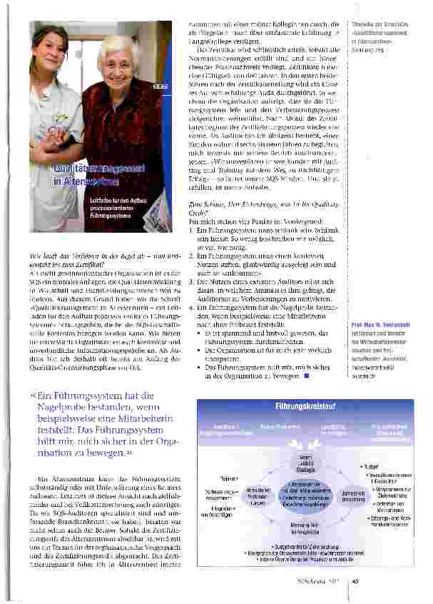 Vorschauseite 2: Fein abgestimmtes Qualitätsmanagement