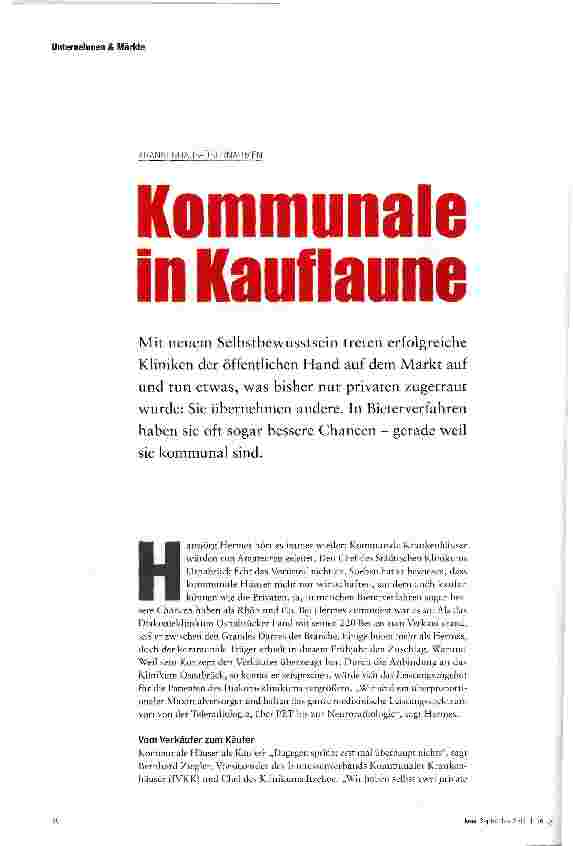 Vorschauseite 1: Kommunale in Kauflaune