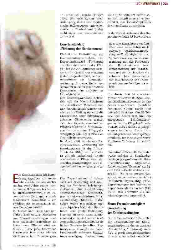 Vorschauseite 2: Patentiertes FormularKontinenzsituation richtig einschätzen
