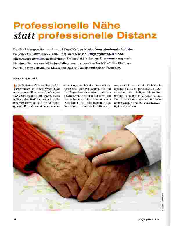 Vorschauseite 1: Professionelle Nähe statt professionelle Distanz