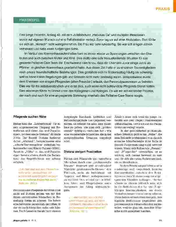 Vorschauseite 2: Professionelle Nähe statt professionelle Distanz