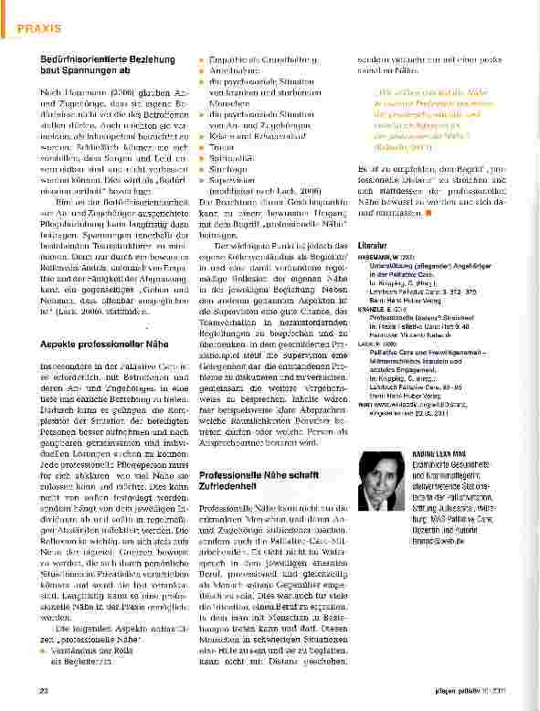 Vorschauseite 3: Professionelle Nähe statt professionelle Distanz