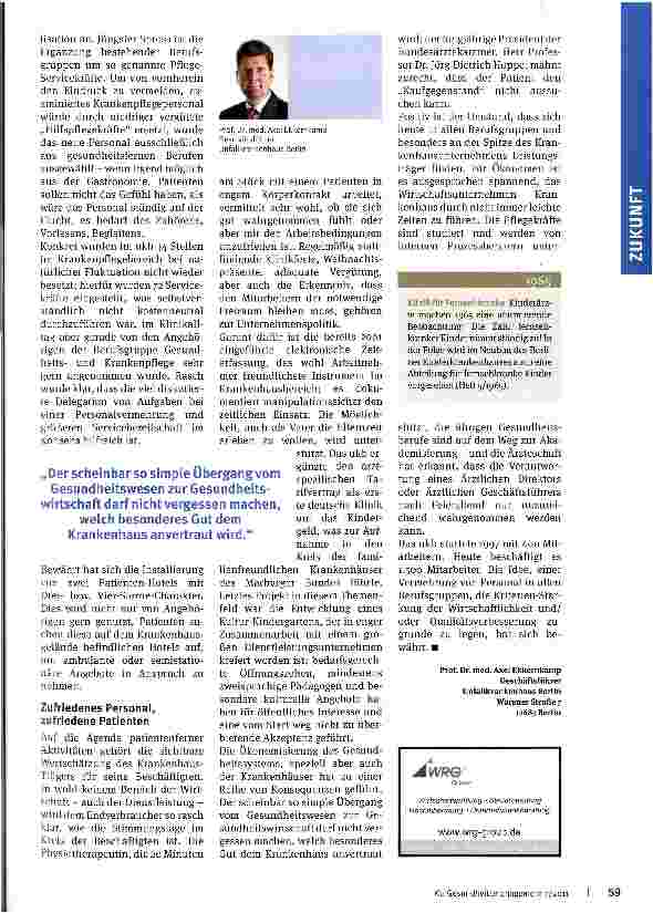 Vorschauseite 2: Krankenhaus pur ist zu wenig
