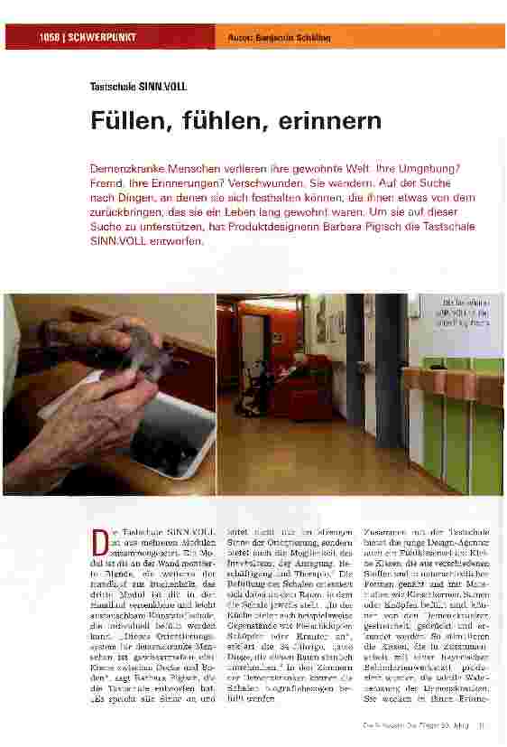 Vorschauseite 1: Füllen, fühlen, erinnern