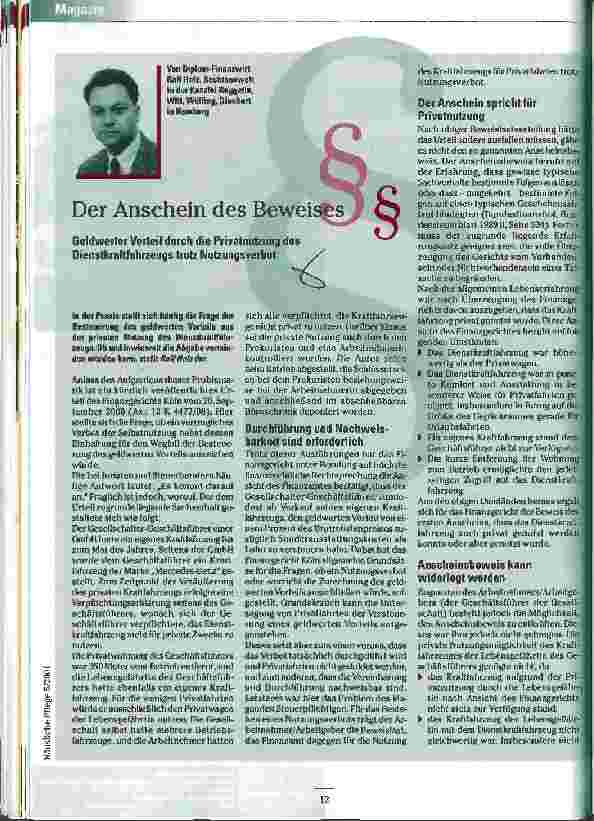 Vorschauseite 1: Der Anschein des Beweises