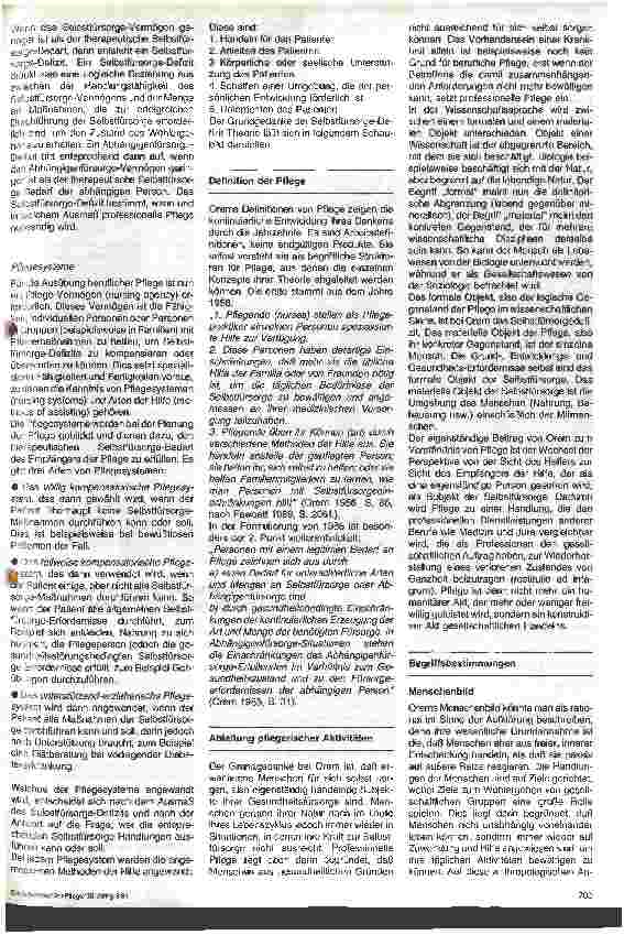 Vorschauseite 3: Pflegemodell in der Praxis - 8.Folge: Dorothea E. Orem Die Selbstfürsorge-Defizit-Konzeption der Pflege